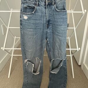 Zara Distressed Blue Jeans
